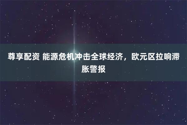 尊享配资 能源危机冲击全球经济，欧元区拉响滞胀警报