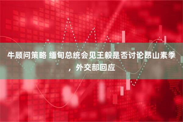 牛顾问策略 缅甸总统会见王毅是否讨论昂山素季，外交部回应