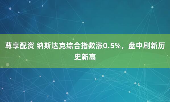 尊享配资 纳斯达克综合指数涨0.5%，盘中刷新历史新高