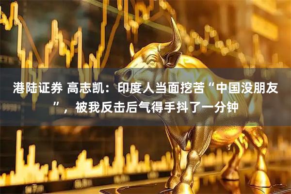 港陆证券 高志凯：印度人当面挖苦“中国没朋友”，被我反击后气得手抖了一分钟