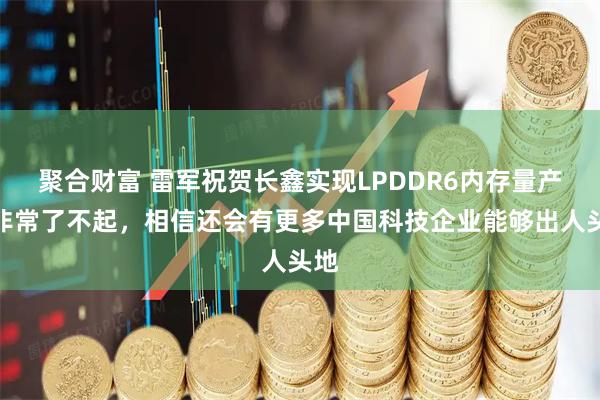 聚合财富 雷军祝贺长鑫实现LPDDR6内存量产：非常了不起，相信还会有更多中国科技企业能够出人头地